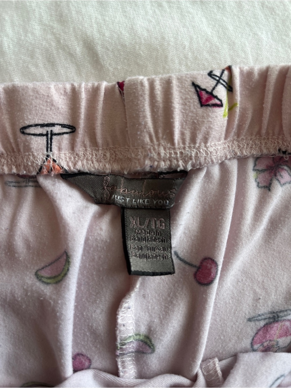 Light Pink Cocktail Print Pyjama Set - Picture 9 of 9